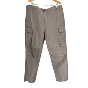 H&M Mens Regular Fit Beige Cargo Pants Size XXL With Elastic Waistband